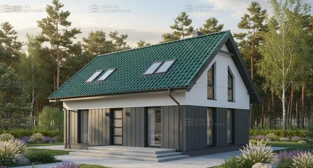 Проект Двухэтажный дом 11 на 8, 109 м2