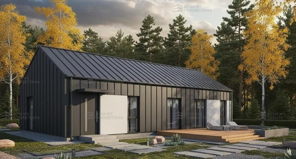 Проект Одноэтажный дом 17 на 17, 178 м2