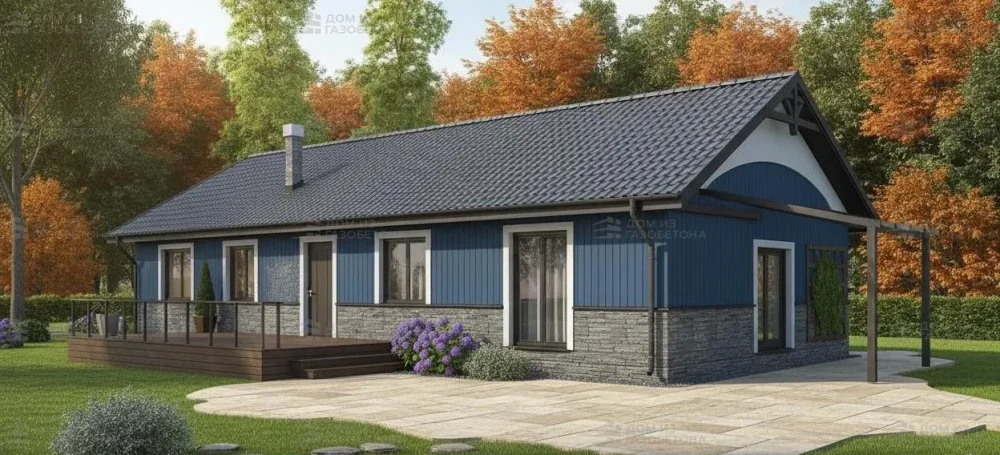Проект Одноэтажный дом 18 на 9, 121 м2
