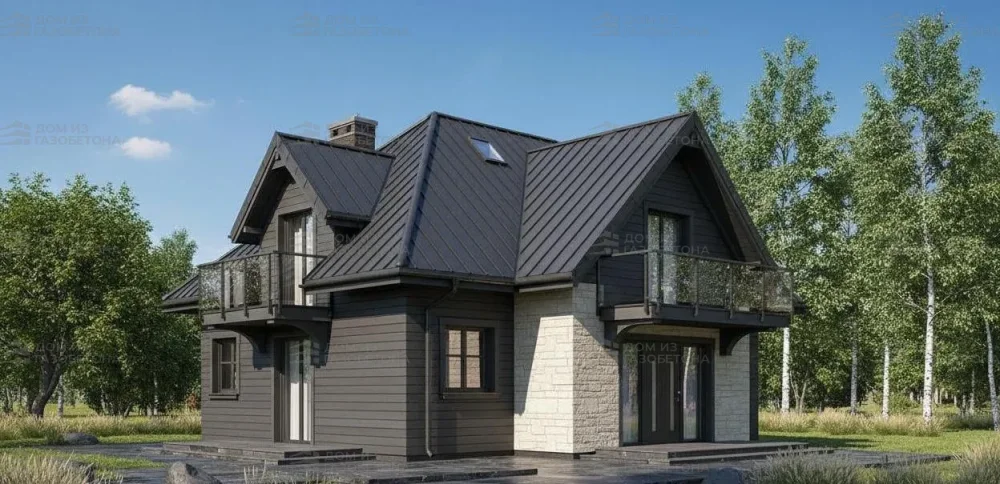 Проект Двухэтажный дом 13 на 11, 156 м2