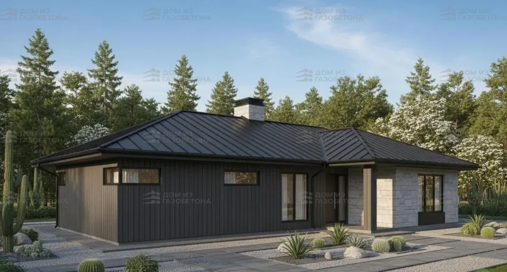 Проект Одноэтажный дом 14 на 18, 159 м2