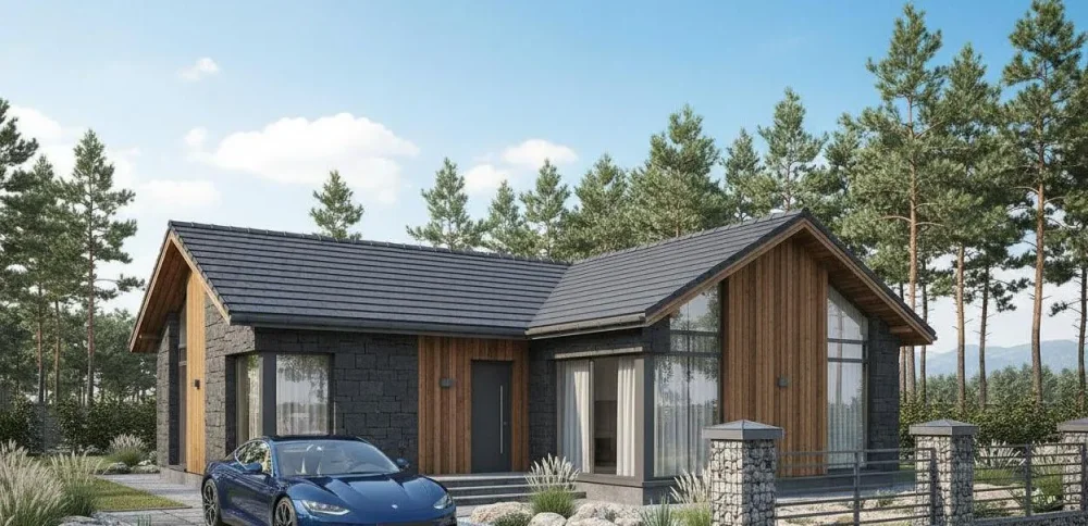 Проект Одноэтажный дом 12 на 8, 80 м2