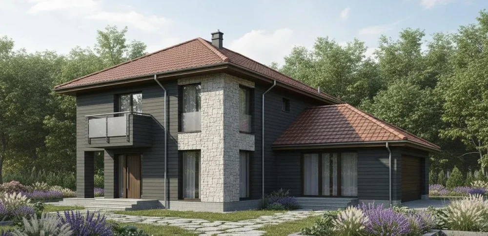 Проект Двухэтажный дом 15 на 14, 223 м2