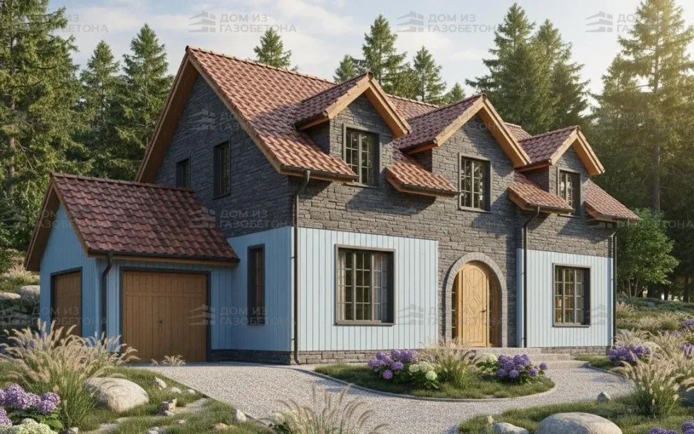 Проект Двухэтажный дом 14 на 10, 178 м2