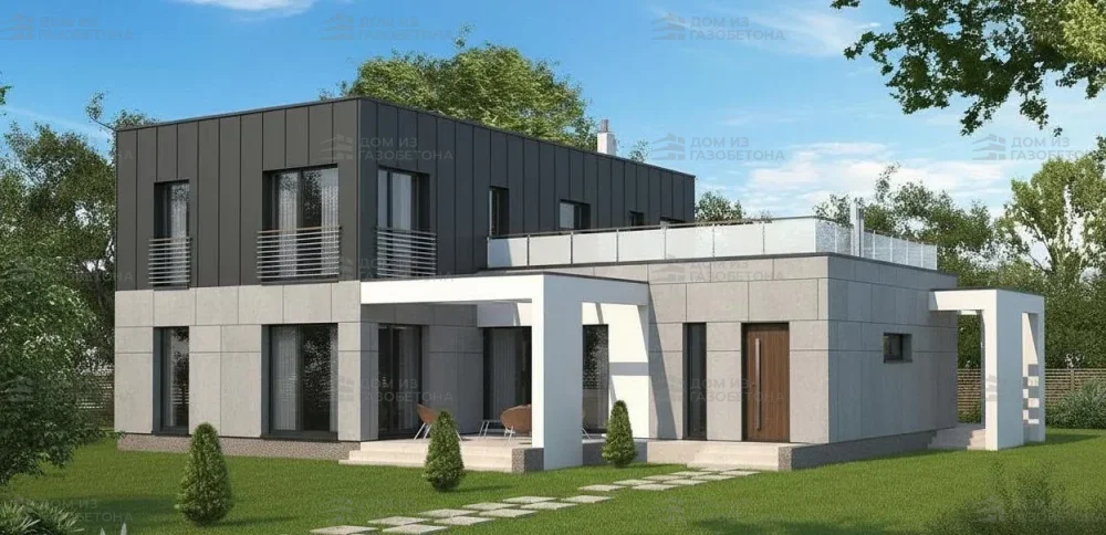 Проект Двухэтажный дом 14 на 16, 194 м2