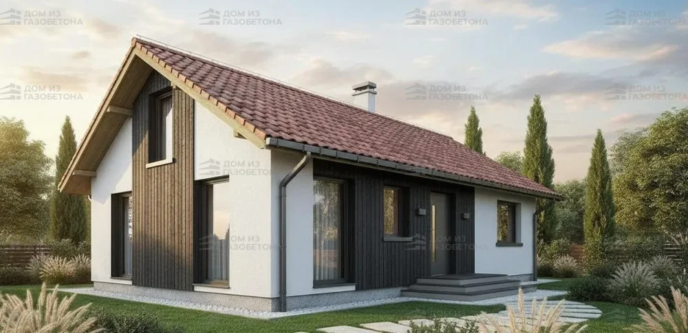 Проект Одноэтажный дом 14 на 9, 97 м2