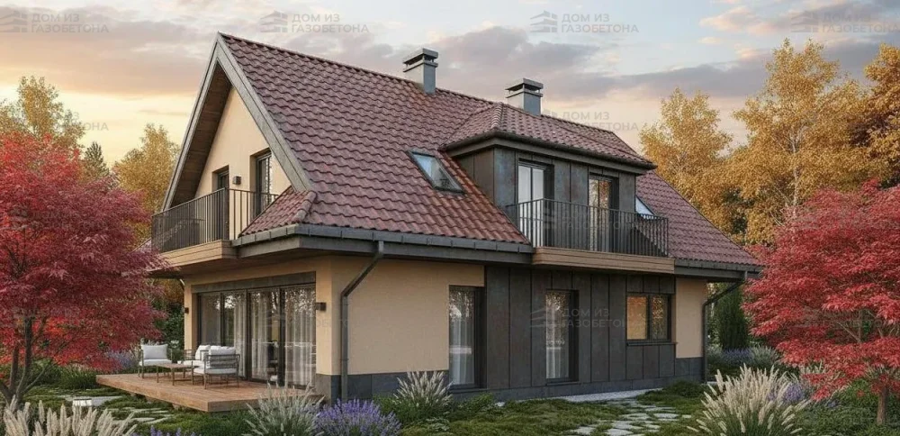 Проект Двухэтажный дом 12 на 7, 103 м2