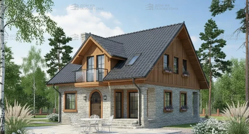 Проект Двухэтажный дом 13 на 11, 164 м2