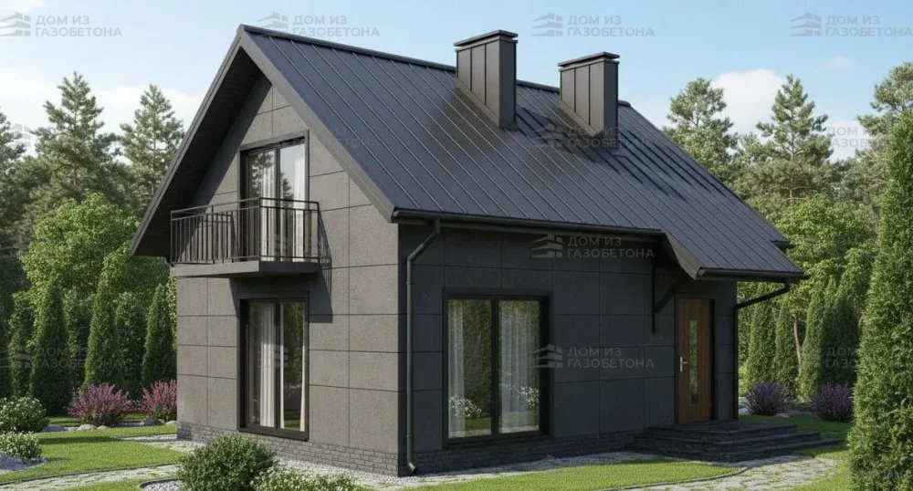 Проект Двухэтажный дом 8 на 5, 78 м2