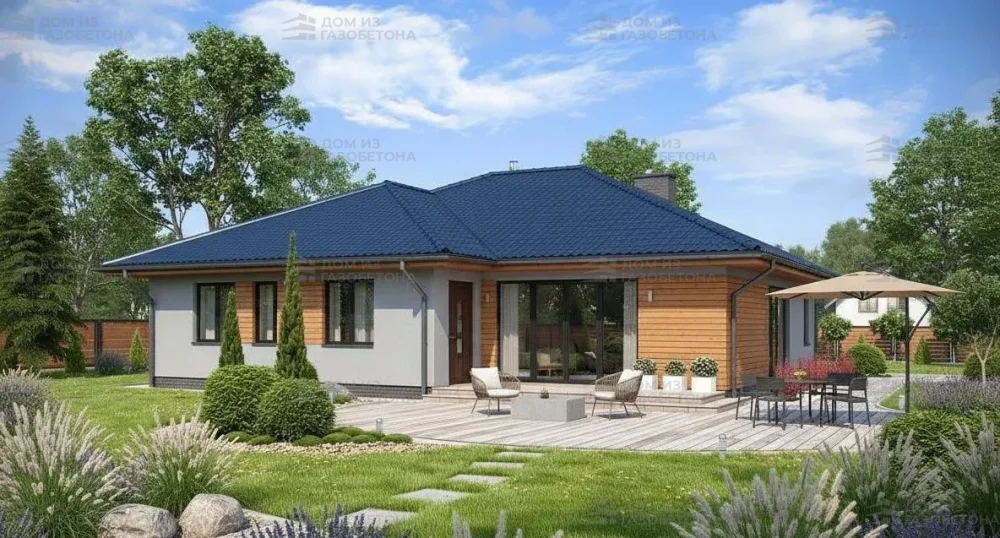 Проект Одноэтажный дом 15 на 15, 151 м2